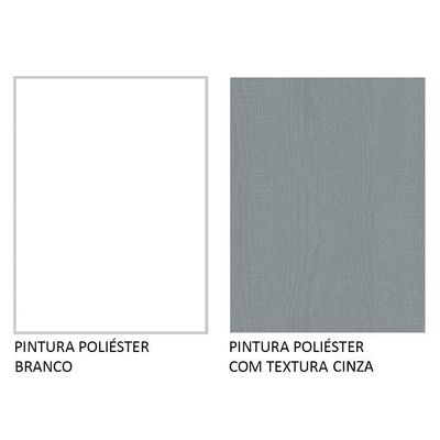Guarda-roupa Solteiro 2 Portas Branco/Cinza