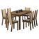 Conjunto Sala de Jantar Madesa Mesa Tampo Madeira 6 Cadeiras