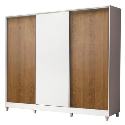 Guarda-Roupa Royale 100% MDF 3 Portas de Correr 8 Pés Madesa