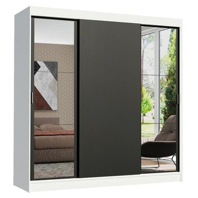 Guarda-roupa Casal Reno 3 Portas de Correr Espelhos Madesa
