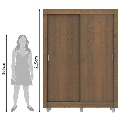 Guarda-Roupa Dallas 2 Portas de Correr Rustic Madesa