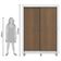 Guarda-Roupa Dallas 2 Portas de Correr Rustic/Branco Madesa