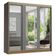 Guarda-roupa Madesa Reno 3 Porta Correr Espelho Rustic Cinza