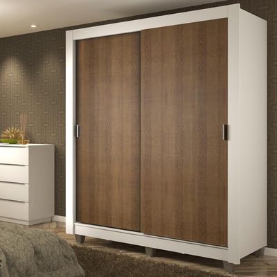 Guarda-Roupa Dallas Plus 2 Portas Rustic/Branco Madesa