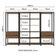 Guarda-roupa Closet Modulado Valencia 4 Gavetas 258cm Rustic/preto Madesa 02 Rustic/preto