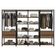 Guarda-roupa Closet Modulado Valencia 4 Gavetas 258cm Rustic/preto Madesa 02 Rustic/preto