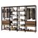 Guarda-roupa Closet Modulado Valencia 4 Gavetas 258cm Rustic/preto Madesa 02 Rustic/preto