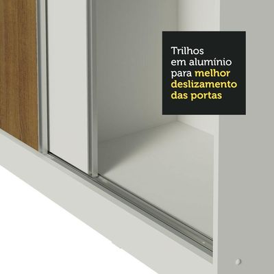 Guarda-Roupa Casal Royale MDF 3 Portas Correr Branco Madesa