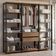 Guarda-roupa Closet Modulado Valencia 2 Gavetas 188cm Rustic/preto Madesa 01 Rustic/preto