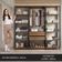 Guarda-roupa Closet Modulado Valencia 2 Gavetas 188cm Rustic/preto Madesa 01 Rustic/preto