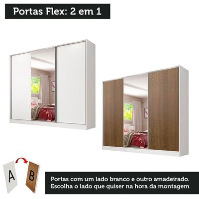 Guarda-Roupa Casal Zurique c/ Espelho Madesa