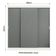 Guarda-roupa Casal Madesa Reno 3 Portas Correr Branco Cinza