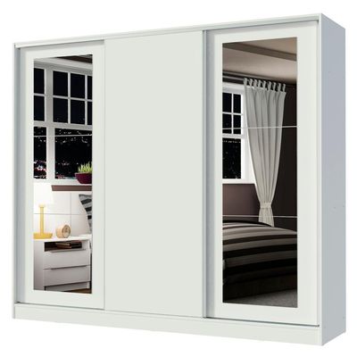 Guarda-roupa Casal Eros 3 Portas com Espelhos Madesa