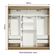 Guarda-roupa Casal Madesa Reno 3 Portas Correr Rustic Cinza