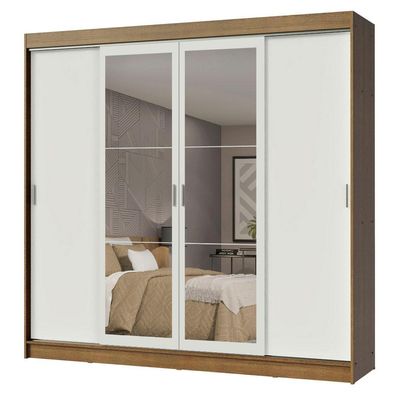 Guarda-roupa Casal Austin 4 Portas 3 Gavetas Rustic