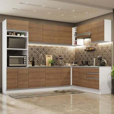 Cozinha Completa 479001 Com Armário E Balcão Branco/Rustic