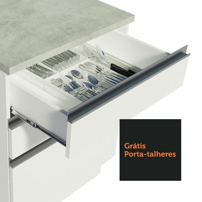 Cozinha Completa 399002 Com Armário E Balcão Branco Branco