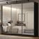 Guarda Roupa Casal Royale 3 Portas de Correr Espelhos Preto