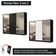 Guarda Roupa Casal Royale 3 Portas de Correr Espelhos Preto
