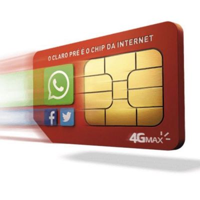 Kit 20 Unidades Chip Claro 4G Pré-Pago Para Qualquer Ddd