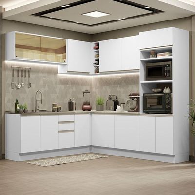 Cozinha Completa 459001 Com Armário E Balcão Branco Branco