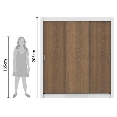 Guarda Roupa Casal Mônaco 3 Portas de Correr Madesa