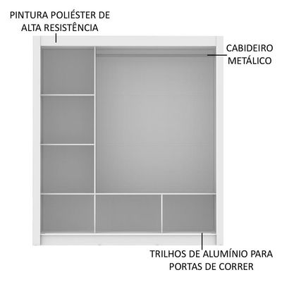 Guarda Roupa Casal Mônaco 3 Portas de Correr Madesa