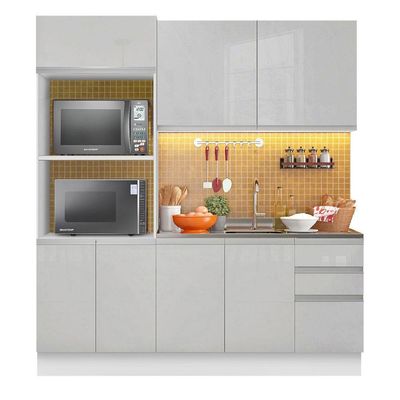 Armário De Cozinha Compacta Acordes Balcão E Torre Portas