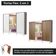 Guarda Roupa Juvenil 100% Mdf Madesa Kevin 3 Portas De Correr Com Espelho Com Pés - Branco