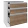 Balcão Glamy 60 cm 3 Gavetas Branco e Rustic Madesa