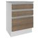 Balcão Glamy 60 cm 3 Gavetas Branco e Rustic Madesa