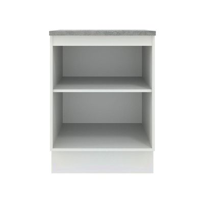 Balcão Madesa Agata 84x60cm 1 Porta Branco e Preto