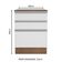 Balcão Glamy 60 cm 3 Gavetas Rustic e Branco Madesa