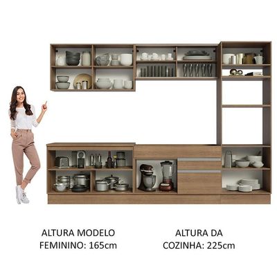 Cozinha Completa 310001 Com Armário E Balcão RusticRustic