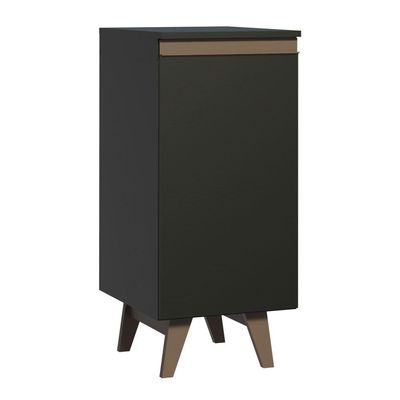 Balcão Madesa Reims 35cm 1 Porta Preto