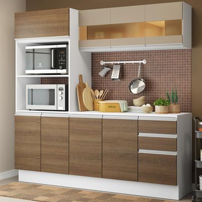 Cozinha Compacta 100% MDF com Armário Balcão e Tampo Madesa