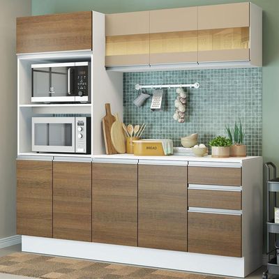 Cozinha Compacta 100% MDF com Armário Balcão e Tampo Madesa