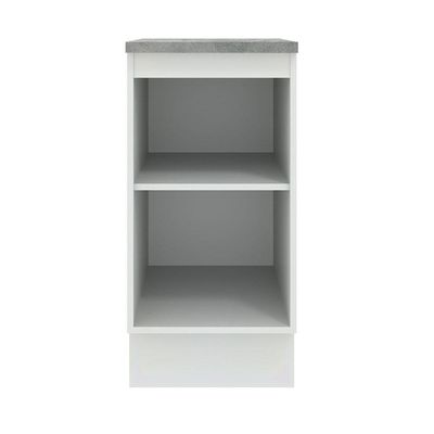 Balcão Madesa Agata 84x40cm 1 Porta Branco Preto