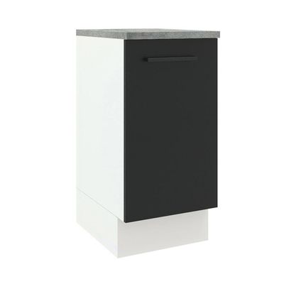 Balcão Madesa Agata 84x40cm 1 Porta Branco Preto