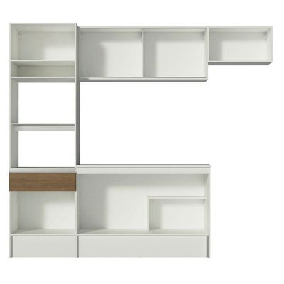 Armário de Cozinha Diamante com Balcão e Tampo Branco Rustic