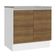 Balcão Glamy 80 cm 2 Portas Branco e Rustic Madesa