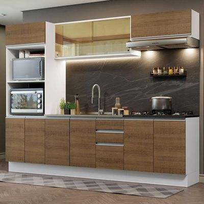 Cozinha Completa 270007 Com Armário E Balcão Branco/Rustic