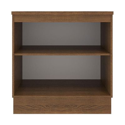 Balcão Madesa Agata 80cm 2 Portas Rustico Preto