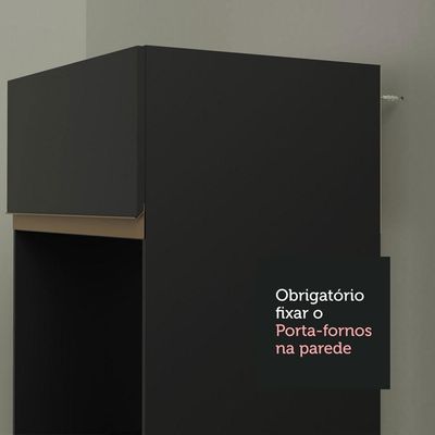 Cozinha Completa Xa250003 Com Armário E Balcão Preto Preto