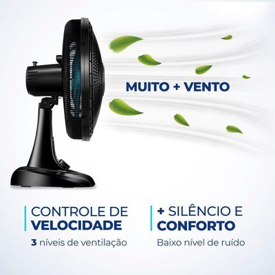 Ventilador De Mesa Mondial - 06 Pás - Vsp-40-ap Vent 40cm Vsp-40-ap 220v/60hz Super Power