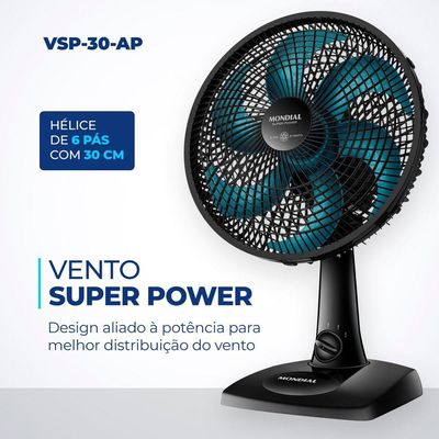 Ventilador De Mesa Mondial 06 Pás Vent 30Cm 127V/60Hz 110V