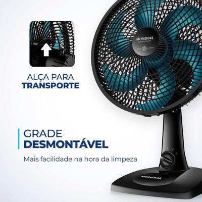 Ventilador De Mesa Mondial 06 Pás Vent 30Cm 127V/60Hz 110V