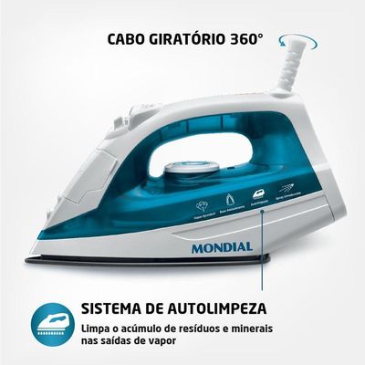 Ferro De Passar A Vapor F-32 Ferro A Vapor-220v-verde/branco 220V