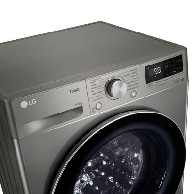 Lava e Seca Smart LG VC4 14kg Inox Look com Inteligência Artificial AI DD CV5014PC4 127V