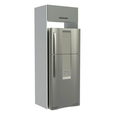 Porta Geladeira Madesa Agata 1 Porta Basculante Branco Cinza